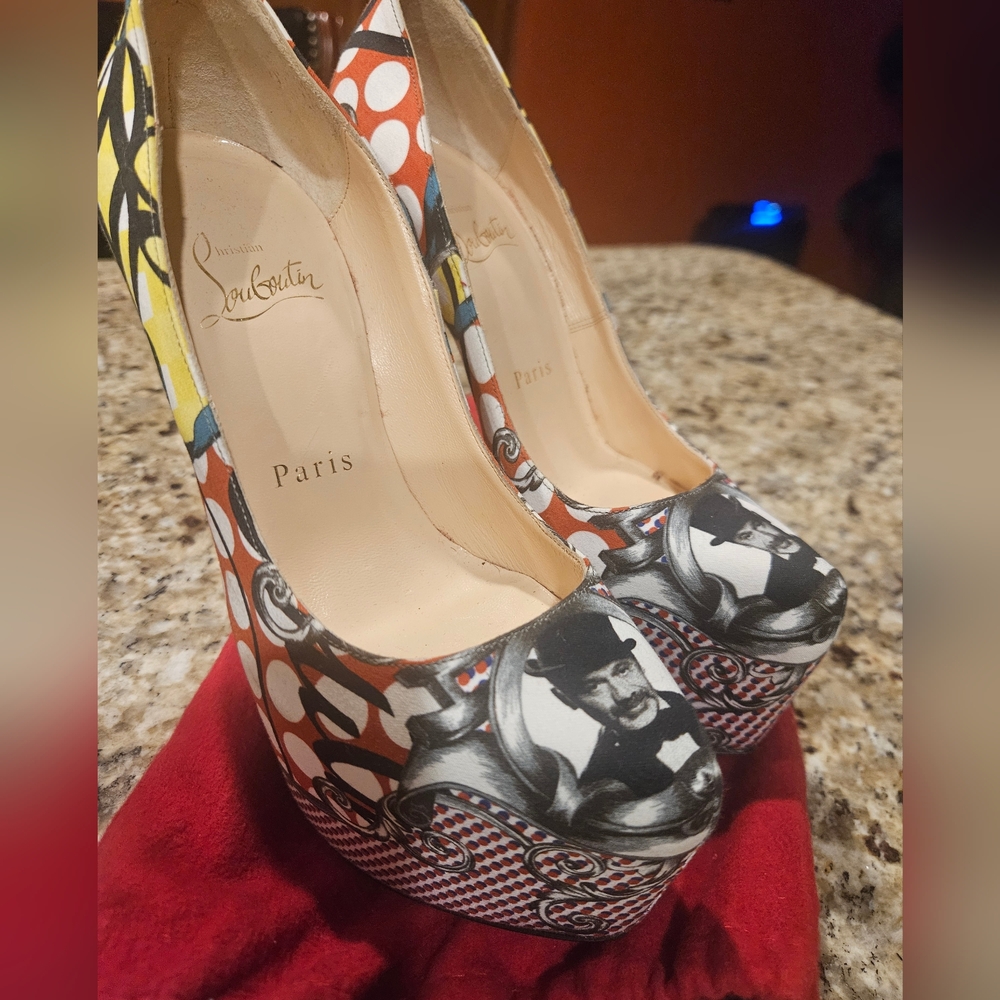 Christian Louboutin Vibrant Artistic Heels Size 35